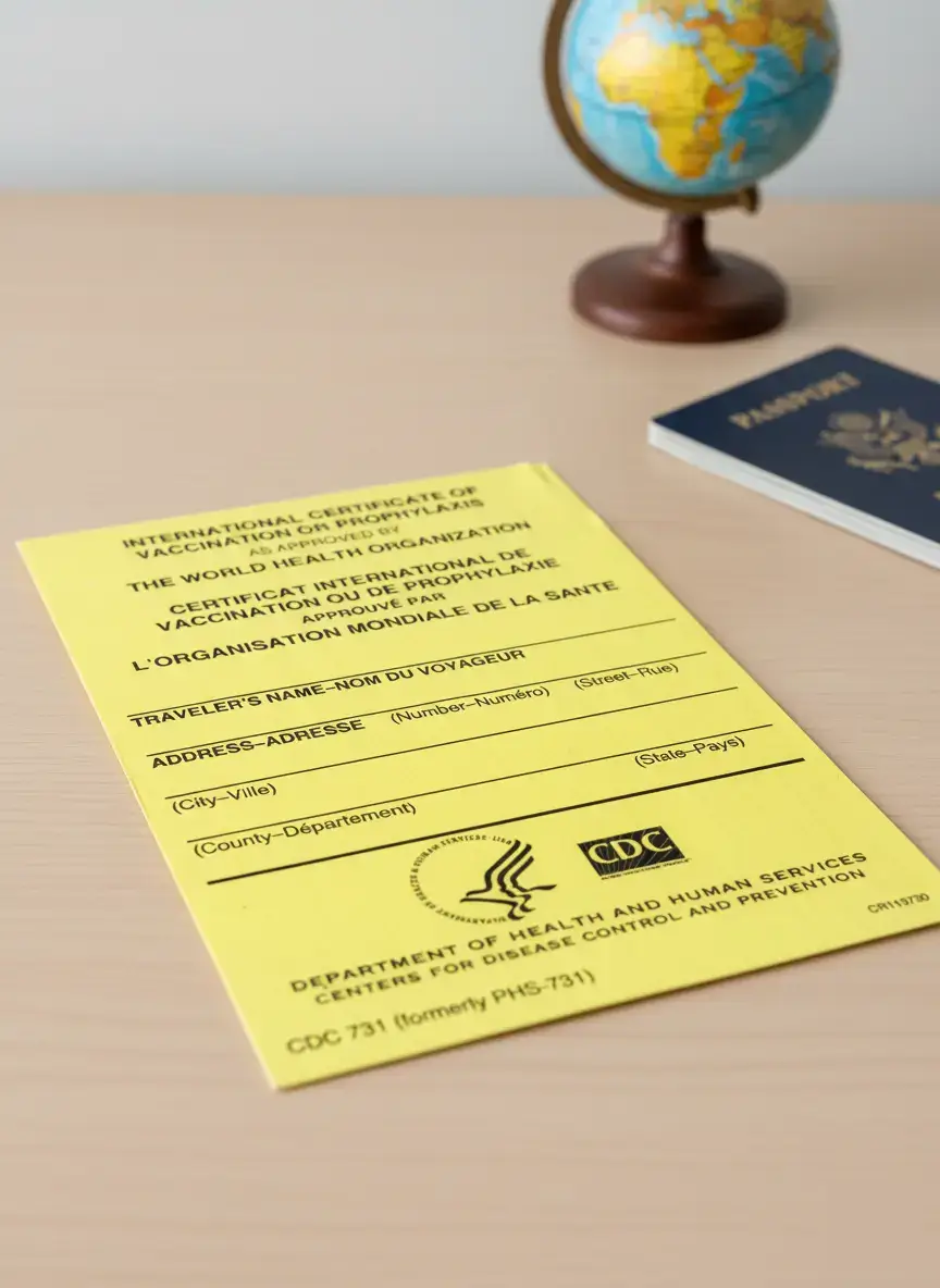 yellow fever vaccine card