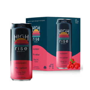 High Rise Raspberry 10mg THC Seltzer