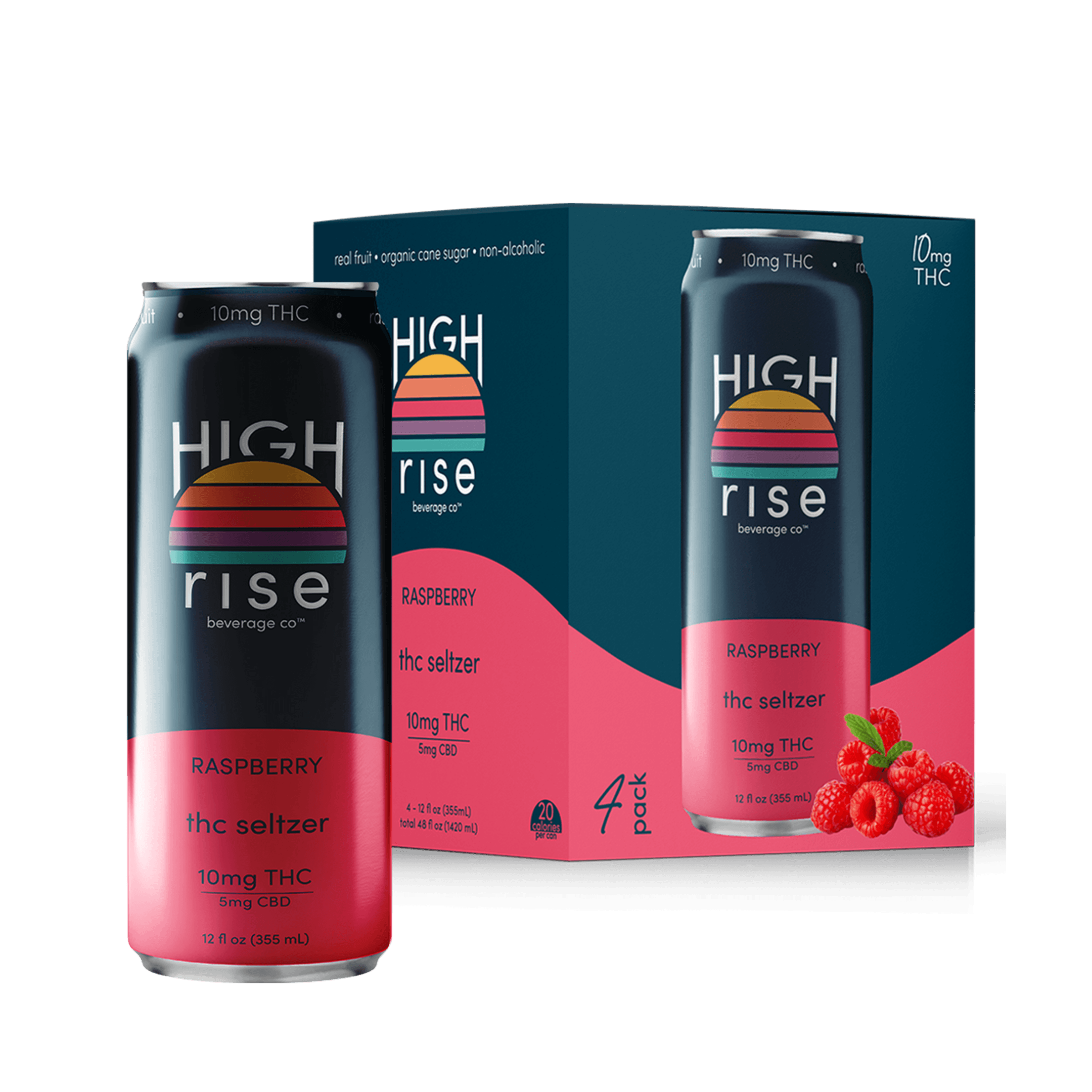 High Rise Raspberry 10mg THC Seltzer 1 High Rise Raspberry 10mg THC Seltzer